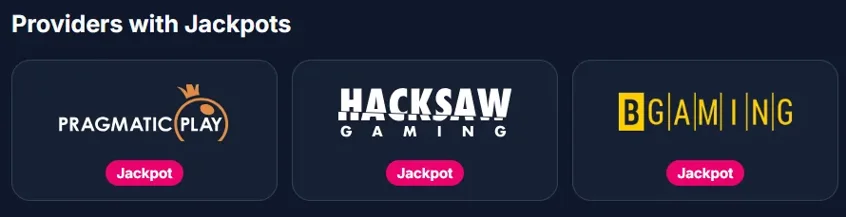 Provedores com jackpot no Lukkly: Pragmatic Play, Hacksaw e BGaming